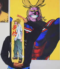 Custom All Might Skateboard Art Design Painted Skateboard Skateboard Design
