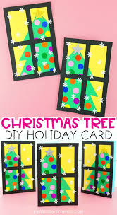Kids valentine cards proved to be just the right size for blogger marylea harris but you can cut any greetings to fit. Christmas Tree Card I Heart Crafty Things