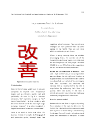 You also might write a proposal if you notice something. Pdf Improvement Tools In Business Ismail Altuncu Academia Edu