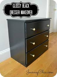 Glossy Black Dresser Makeover Dresser Makeover Black Dressers Furniture Makeover