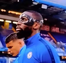 Already wearing his own mask after colliding with luka modric in leg 1 of the ucl semis, antonio rudiger collided with kevin de bruyne in the ucl final, forcing the belgian out of the game with 30. Mark Worrall S Tweet Congratulations To Antonio Rudiger Who Tonight Becomes The 100th Chelsea Player To Wear Mask In A Competitive Fixture Trendsmap