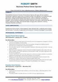 owner operator resume samples qwikresume