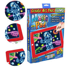 Sketch pad for kids for drawing, doodling and sketching (sketchbook for kids) by cool kids journals | oct 17, 2019. Magic Pad For Kids Light Up Educational Dinosaur Doodle Magic Glow Pad With 2 3d Glasses Gift For Kids Toddlers Boys Girls Ages 3 12 Years Old 3d Light Up Drawing Board Arts