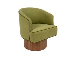 Whether placed in your bedroom, living room, or den, this upholstered chair adds a pop of color and spunky style. Swivel Tub Chair