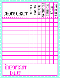 Free Printable Chore Chart For Kids Chore Chart Kids