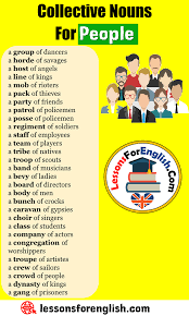 Collective Nouns For People Collective Nouns List A Group Of Dancers A Horde Of Savages A H English Vocabulary Words Learning Collective Nouns English Phrases
