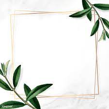 download premium vector of gold frame with green leaves on white green leaf background gold frame flower background wallpaper