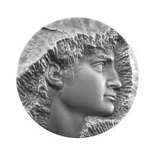 2 troy ounce Silver coin David antique finish