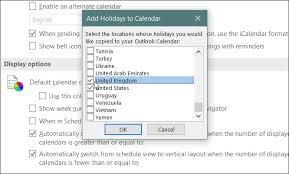 How To Add National Holidays To The Outlook Calendar