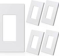 ELEGRP 1-Gang Screwless Decorative Wall Plates, Mid-Size Unbreakable  Thermoplastic Faceplate Cover for Decorator Receptacle Outlet Switch, UL  Listed ...