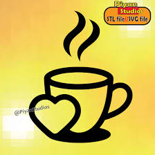 🥵 logo café caliente svg, archivo stl・Archivo STL para Impresión 3D y  Mecanizado CNC - Corte por láser・Cults