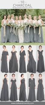 Top 10 Charcoal Bridesmaid Dresses 2019 Wedding Weddinginspiration Bridesmaids B Charcoal Bridesmaid Dresses Bridesmaid Dresses Separates Wedding Dresses