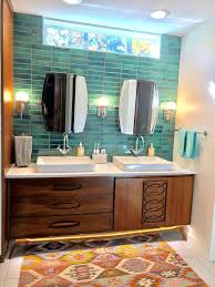 Retro Fit A Mid Century Modern Credenza For Our Bathroom Renovation Mid Century Mid Century Modern Bathroom Mid Century Bathroom Modern Bathroom Tile