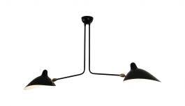At its most basic form, a table lamp is a simple electrical circuit made of a bulb socket, a conductive cord, and a power plug. Serge Mouille Plafonnier 2 Bras Fixes Ceiling Lamp Dopo Domani