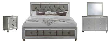 4.3 out of 5 stars 25. Riley 5 Piece Bedroom Set Silver King Traditional Bedroom Furniture Sets By Bedtimenyc Houzz