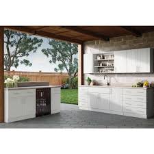 Weatherstrong Assembled 15x30x12 In Palm Beach Open Back Outdoor Kitchen Wall Cabinet With 1 Door Right In Radiant White Wsw1530r Prw The Home Depot Outdoor Kitchen Cabinets Patio Kitchen Outdoor Cooking Spaces