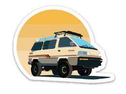 1991 Toyota Liteace Wagon Sticker Decal Etsy Toyota Wagon Toyota Van