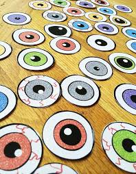 (a thin layer will dry much more quickly.) don't worry about going out of the lines. Halloween Eyeball Printable Art And Decor 100 Directions