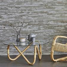 Ceramic agglomerate coffee table with transparent tempered glass top. Wave Coffee Table Naturel Cane Line