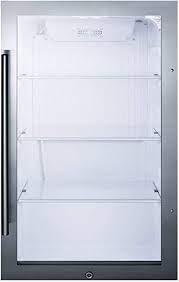 These fridges will also protect your food. Amazon Com Summit Appliance Spr489os Commercially Approved Shallow Depth Indoor Outdoor Beverage Cooler For Built In Or Freestanding Use With Glass Door Black Cabinet Auto Defrost Led Lighting Home Improvement
