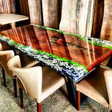 Not Sure Exactly Um Ok Not Sure What It Is But I Like It Wood Resin Table Resin Furniture Wood Table Design