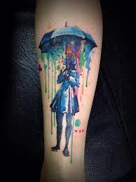What is a watercolor tattoo and what are the pros and cons of watercolor tattoos? 28 Incredible Watercolor Tattoos And Where To Get Them Umbrella Tattoo Pattern Tattoo Watercolor Tattoo