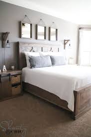 Diy Rustic Modern King Bed Remodel Bedroom Farmhouse Style Master Bedroom Rustic Master Bedroom