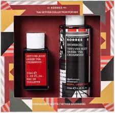 Korres Set Vetiver Root Green Tea Cedarwood 50ml & Shower Gel Vetiver Root  Green Tea Cedarwood 250ml | Smile-pharmacy.gr