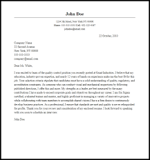 Professional Quality Control Cover Letter Sample Writing Guide Resume Now