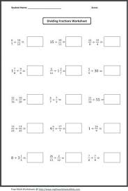Dividing Fractions Math Worksheets For Home Fractions Worksheets Math Worksheets Free Math Worksheets