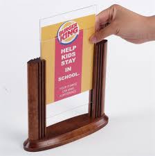 They're also a convenient and efficient. Wood Menu Holders Tabletop Restaurant Bar Signage