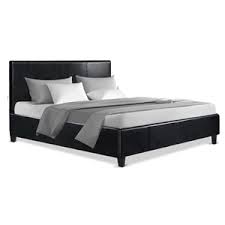 Solid wood, rustic & modern black king size beds. Buy Artiss King Size Bed Frame Base Mattress Platform Leather Wooden Black Neo Grays Australia