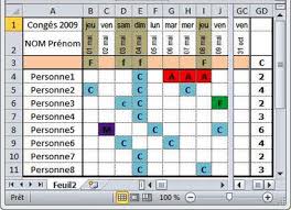 Faire Rapidement Un Planning Conge Sur Excel Astuces Excel Logiciel Informatique Tableur Excel