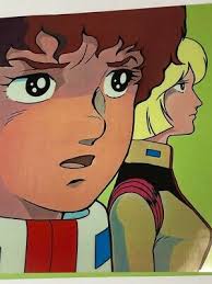 Mobile Suit Gundam Amuro Ray & Sayla Mass Animation Cel Painting Anime  Japan