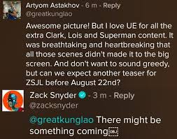 Maybe you would like to learn more about one of these? Zack Snyder S Justice League Director Teases Snyder Cut Teaser Coming Soon The Direct