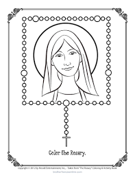 Win free crayons, markers and paints! Rosary Coloring Page Printable Bmo Show