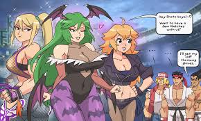 Zero suit samus is an alternate form of samus aran without her power suit, wearing a skintight jumpsuit. Palutena Zero Suit Samus And Princess Peach Looking For Shoto S What Does Ryu Terry Bogard And Kazuya Mishima Think Super Smash Brothers Ultimate Know Your Meme