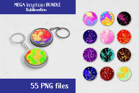 Download Galaxy Keychain Sublimation Bundle 3 Key Chain Png