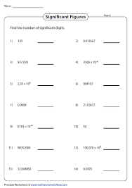 Significant Figures Revision Worksheets Worksheets Science Worksheets Printable Worksheets