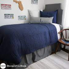 Maybe you would like to learn more about one of these? Navy Grey Guys Dorm Bedding Set Dorm Bedding For Boys Decor 2 Ur Door