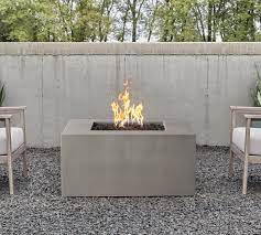 Living accents square propane fire pit 25.5 in. Abbott Concrete 40 Square Propane Fire Pit Table Pottery Barn