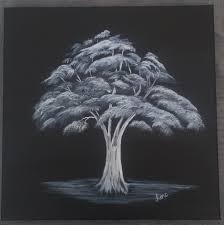 Copies by vincent van gogh form an important group of paintings executed by vincent van gogh between 1887 and early 1890 which can be considered appropriation art. Acrylic Black And White Canvas Painting Original Acrylic Black And White Tree Painting Tree Wall Decor 12 X 12 Art Black Background Painting Black And White Canvas Black Canvas Paintings