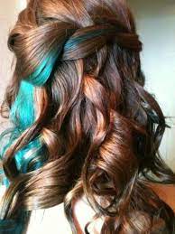 Both ends of the color spectrum can work with blue, brown or colorful eyes, both lighter and darker hair can go with any hair length, and so on, and so forth. Red Brown Hair With Blue Streaks Hair Streaks Hair Styles Teal Hair