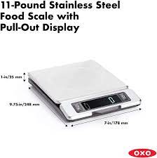Amazon Com Oxo Good Grips 11 Pound Stainless Steel Food Scale With Pull Out Display Everything Else