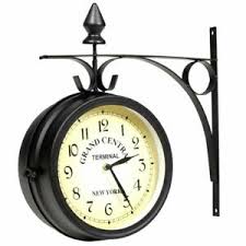 Maybe you would like to learn more about one of these? Retro Classic Double Sided Clock Train Station Style Wall Mount Stylish Vintage Ebay