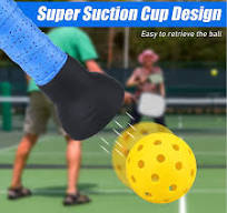 Pickleball Ball Retriever 2 Pack Silicone Pickleball Picker Upper Pickball Grabber Black