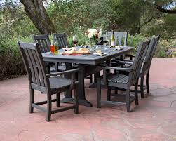 The Vineyard 7 Pc Dining Set From Polywood Brings A Modern Look To This More Traditional Style Of Patio F In 2020 7 Piece Dining Set Outdoor Dining Spaces Patio Dining