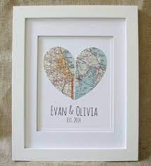 Framed Map Of Our Hearts Personalized Art Piece Makes A Etsy Thoughtful Wedding Gifts Wedding Gifts Destination Wedding Etiquette