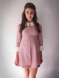 60 S Reproduction Rose Polkadot Mod Dress Mod Dress 1960s Fashion Fashion