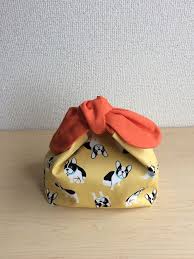 リボンお弁当袋 いぬイエロー オレンジ お弁当袋 お弁当 袋